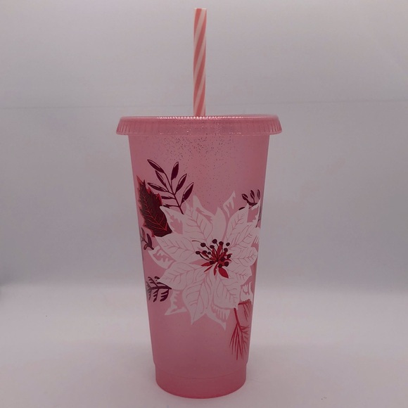 Starbucks Pink Christmas Reusable Travel Cold Cup - Picture 1 of 6
